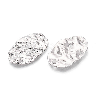 Rack Plating Textured Alloy Pendants PALLOY-T095-15P-1