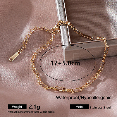 Vintage Style 304 Stainless Steel Link Chain Necklaces for Women EW9990-6-1