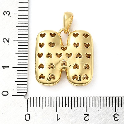 Brass Micro Pave Cubic Zirconia Pendants KK-E061-03G-08-1