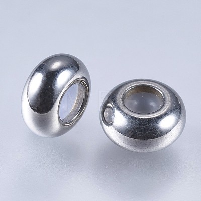 201 Stainless Steel Beads STAS-F145-06P-B-1