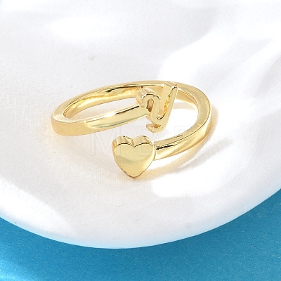 Brass Cuff Rings for Women RJEW-U044-Y-1