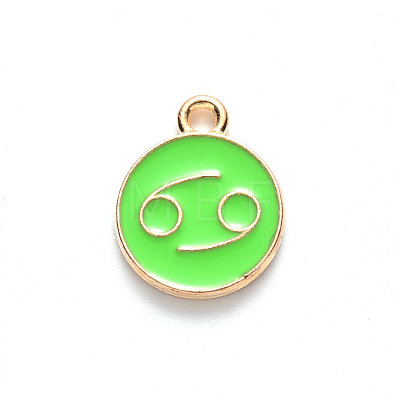 Alloy Enamel Pendants X-ENAM-S124-01B-06D-1