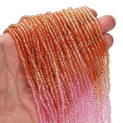 Transparent Painted Glass Beads Strands DGLA-A034-T1mm-A20-1