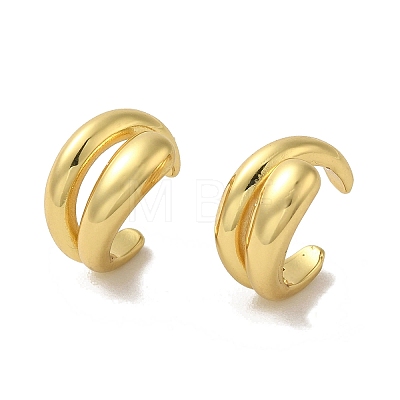 Rack Plating Brass Clip-on Earrings EJEW-R162-24G-1