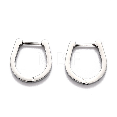Tarnish Resistant 304 Stainless Steel Huggie Hoop Earrings STAS-H156-14B-P-1