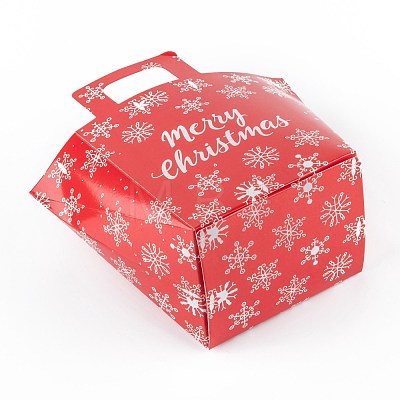 Christmas Theme Rectangle Foldable Creative Kraft Paper Gift Bag CON-B002-02B-1