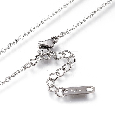 304 Stainless Steel Pendant Necklaces NJEW-I240-09-1