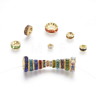 Brass Grade A Rhinestone Spacer Beads RB-JP0002-11B-NF-1