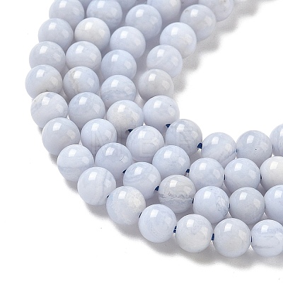 Grade AA Natural Blue Lace Agate Beads Strands G-F222-30-4mm-1