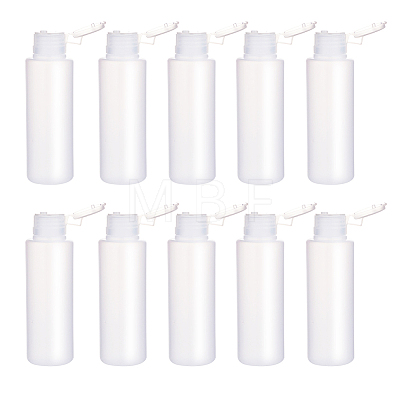 100ml PE Plastic Empty Refillable Flip Cap Bottles LS-MRMJ-WH0037-13C-1