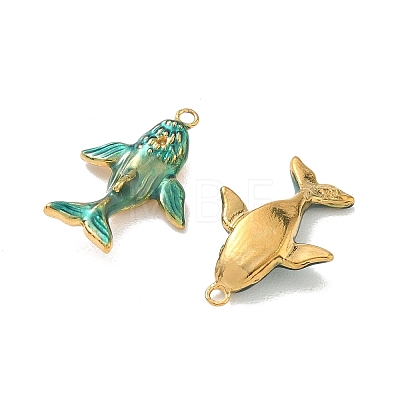 304 Stainless Steel Enamel Pendants STAS-L316-22G-09-1