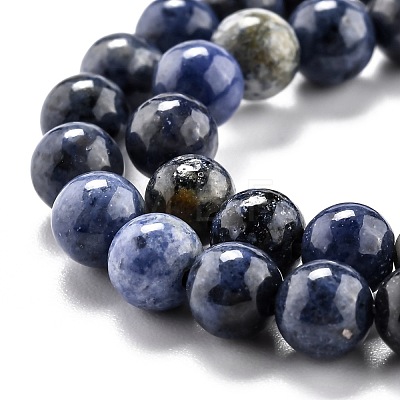 Natural Dumortierite Quartz Beads Strands G-L574-07B-1