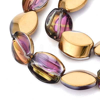 Electroplate Glass Beads Strands EGLA-Q134-02A-B01-1