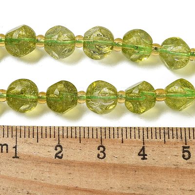 Natural Olive Quartz Beads Strands G-K387-A01-02-1