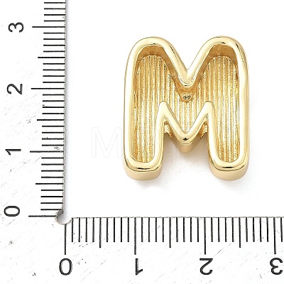 Brass Initial Beads KK-B167-27G-01M-1
