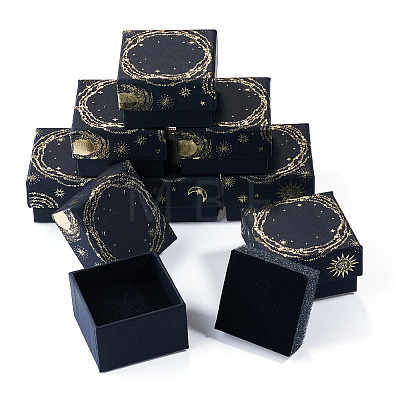 10Pcs Sun Moon Star Printed Cardboard Gift Boxes CBOX-TA0001-21E-1