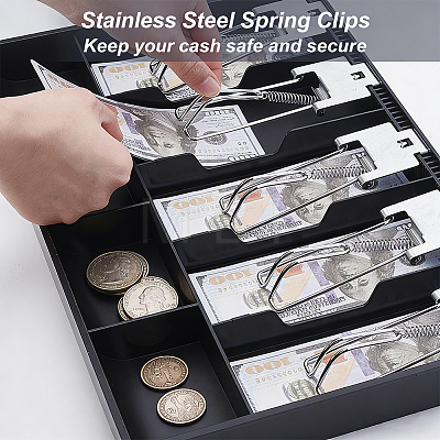 1Pc ABS Plastic & Iron Cash Register Drawer Insert Tray AJEW-GA0010-62-1