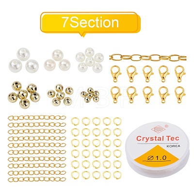 DIY Round Beads Jewelry Set Making Kit DIY-YW0004-45G-1