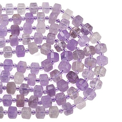 Natural Lavender Amethyst Beads Strands G-G453-G13-7x12mm-1