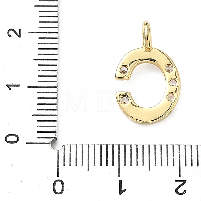 Brass Micro Pave Clear Cubic Zirconia Pendants KK-I476-01G-C-1