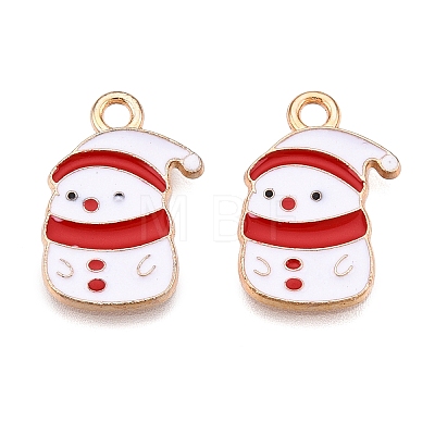 Christmas Theme Alloy Enamel Pendants ENAM-T020-10W-1