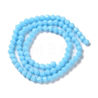 Opaque Solid Color Imitation Jade Glass Beads Strands GLAA-F029-P4mm-12-1