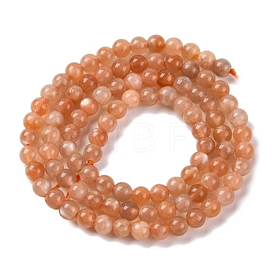 Natural Peach Moonstone Beads Strands G-A235-B07-01-1