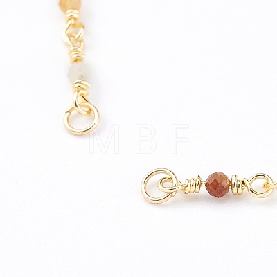 Natural Tourmaline Handmade Beaded Chains Bracelet Making AJEW-JB00907-02-1