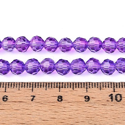 Baking Paint Transparent Glass Beads Strands DGLA-A035-T6mm-A11-1