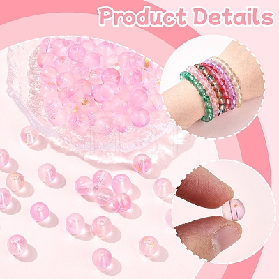 100Pcs Frosted Baking Paint Glass Beads DGLA-YW0001-36C-1