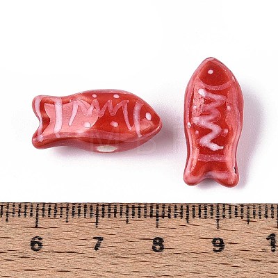 Handmade Porcelain Ceramic Beads PORC-T133-28F-1