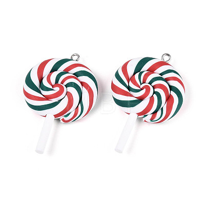 Handmade Polymer Clay Pendants CLAY-N013-30B-02-1