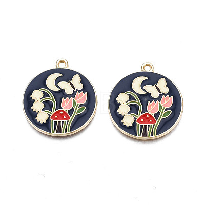 Alloy Enamel Pendants X-ENAM-N055-113B-1