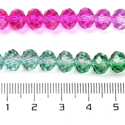 Transparent Painted Glass Beads Strands DGLA-A034-T6mm-A03-1