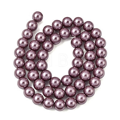 Eco-Friendly Dyed Glass Pearl Round Beads Strands HY-A002-8mm-RB062-1