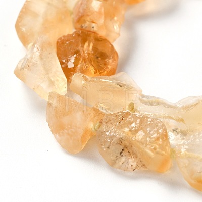 Rough Raw Natural Citrine Beads Strands G-G010-13-1