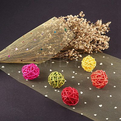 Heart Glitter Sequin Deco Mesh Ribbons OCOR-P010-E-I13-1