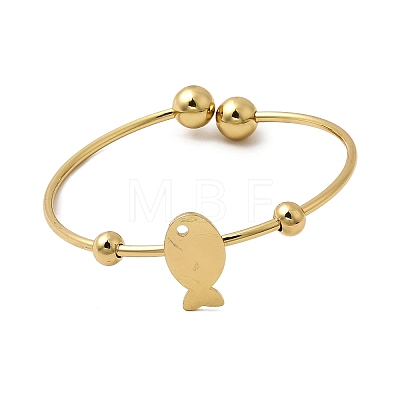 201 Stainless Steel Cuff Bangles BJEW-Z151-02G-02-1