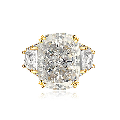Brass Micro Pave Cubic Zirconia Finger Rings FS-WGEECB6-06-1