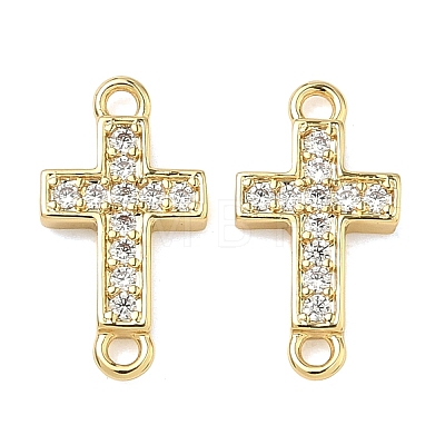 Brass Micro Pave Clear Cubic Zirconia Pendants KK-H259-02A-G-1