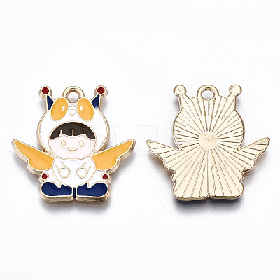 Eco-Friendly Alloy Enamel Pendants ENAM-Q437-019-NR-1