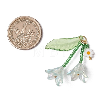 Glass Seed Beaded Pendants PALLOY-MZ01240-01-1