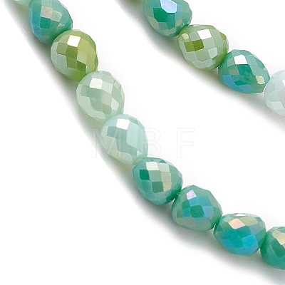 Gradient Color Electroplate Glass Bead Strands GLAA-E042-04E-1