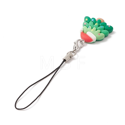 Christmas Opaque Resin Mobile Straps HJEW-JM01096-1