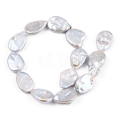 Baroque Natural Nucleated Pearl Keshi Pearl Beads Strands PEAR-S020-Z01-2-1