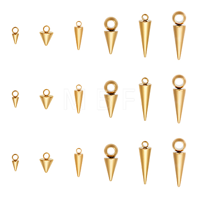 30Pcs 6 Styles 304 with 201 Stainless Steel Pendants FIND-UN0004-30-1