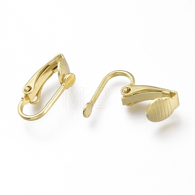 Brass Clip-on Earring Findings X-KK-Z007-30G-1