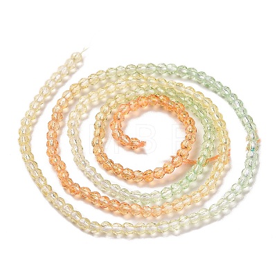 Transparent Gradient Color Glass Beads Strands GLAA-G101-2mm-08-1
