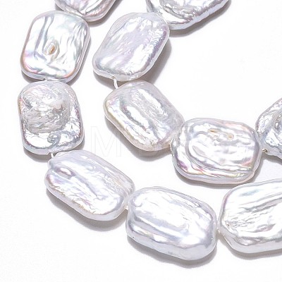 1 Strand Natural Baroque Pearl Keshi Pearl Beads Strands PEAR-SC0001-48-1