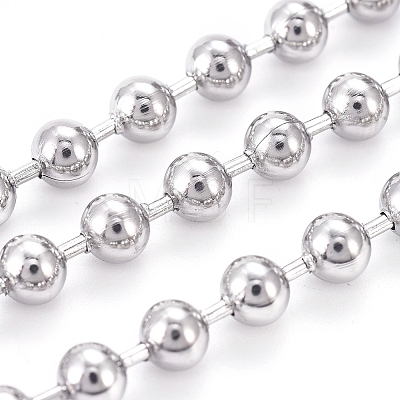 Tarnish Resistant 304 Stainless Steel Ball Chains CHS-A002B-4.0mm-1